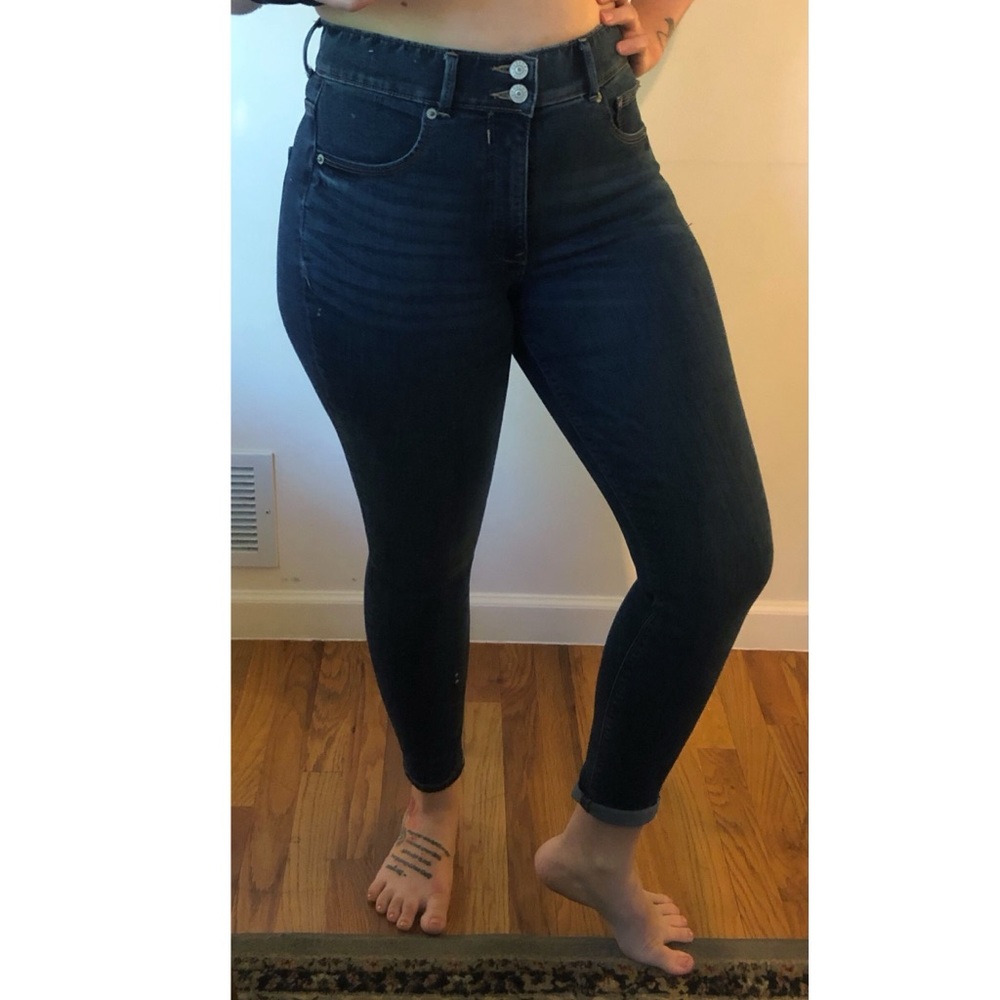 Express high rise cropped stretch jean legging 8